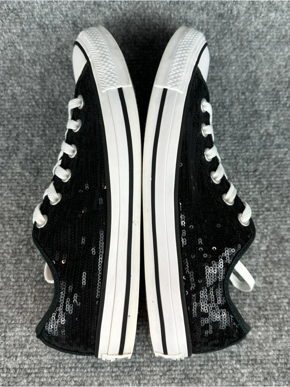 Converse Chuck Taylor All Star Sequin Ox Black Women’s 10 Sneakers Low Top Shoes - Picture 13 of 15